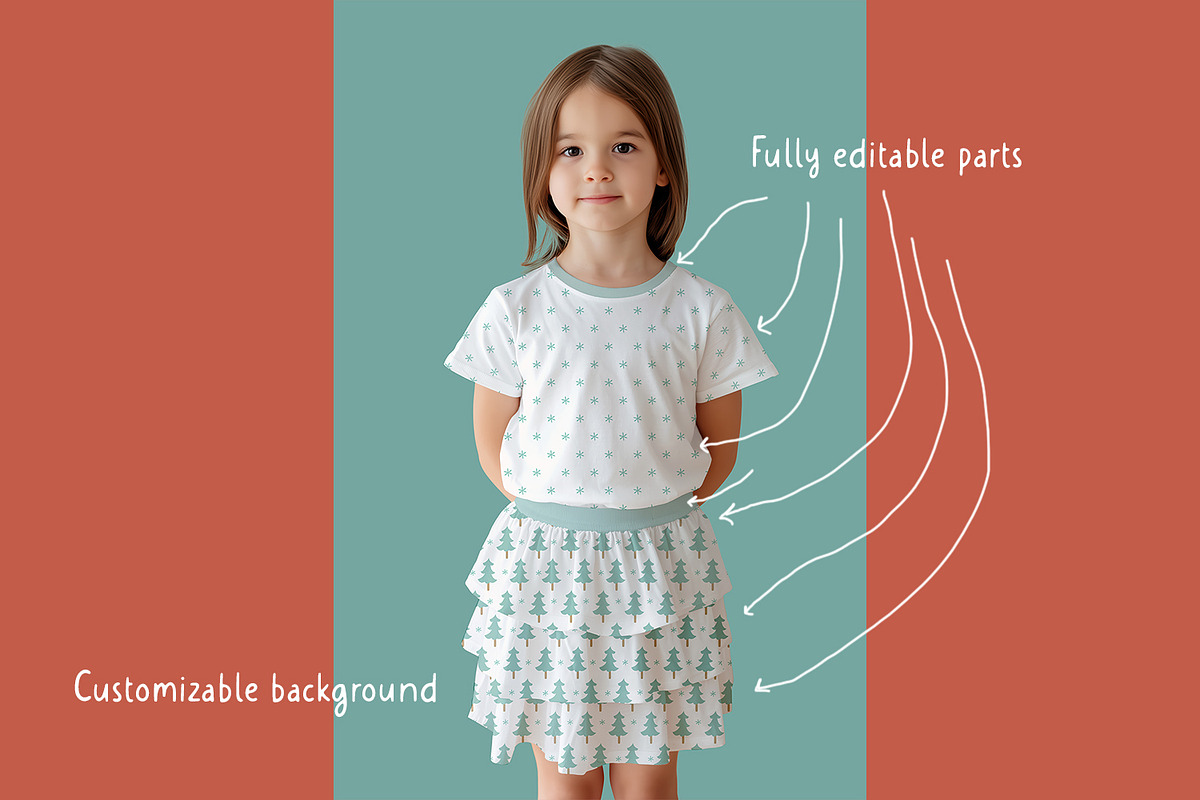 T-Shirt and Skirt Mockup PSD, a Shirt Mockup by Anna Druzhkova (Photo 3 of 5)