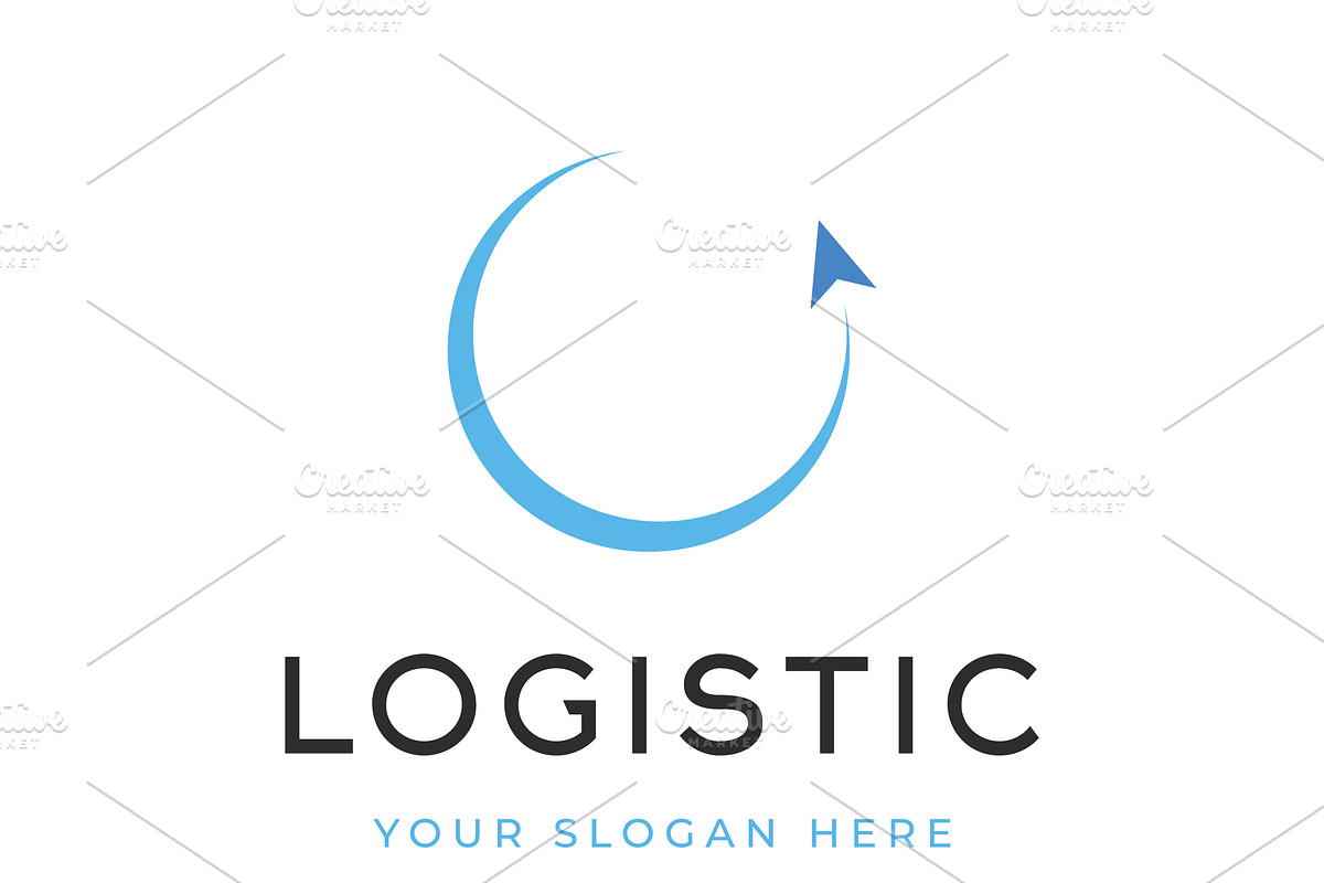 Logistics logo design with a creativ, a Branding & Logo Template by LOGOCREATIVE
