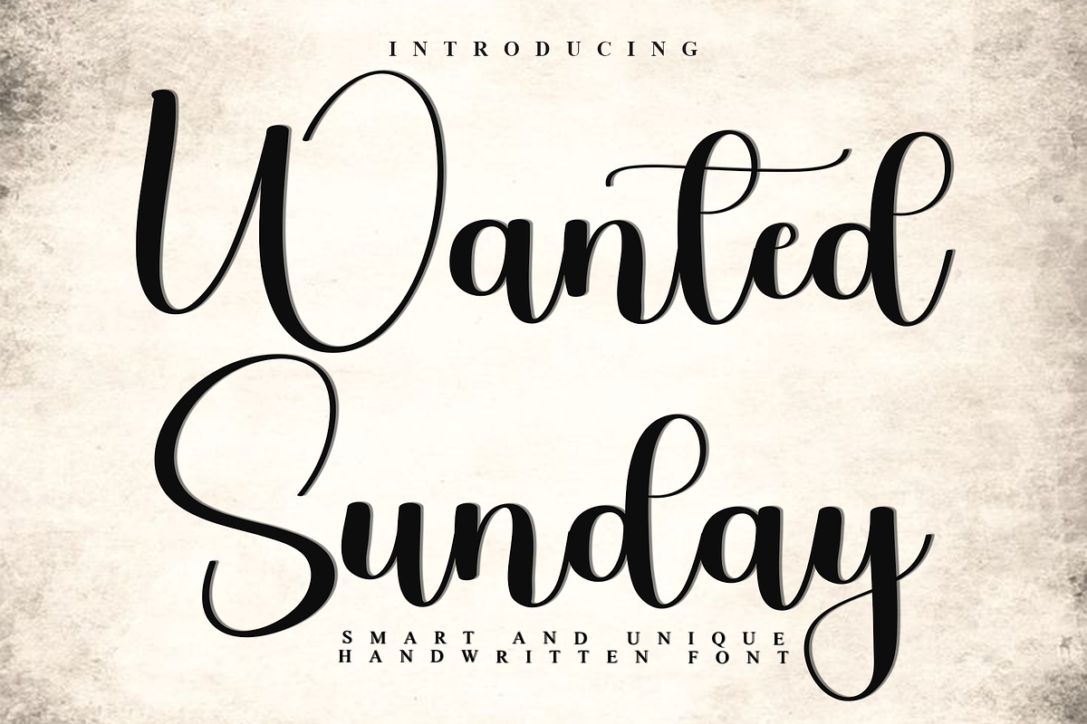 Wanted Sunday, a Handwritten Font by FreshTypeINK (Photo 1 of 8)