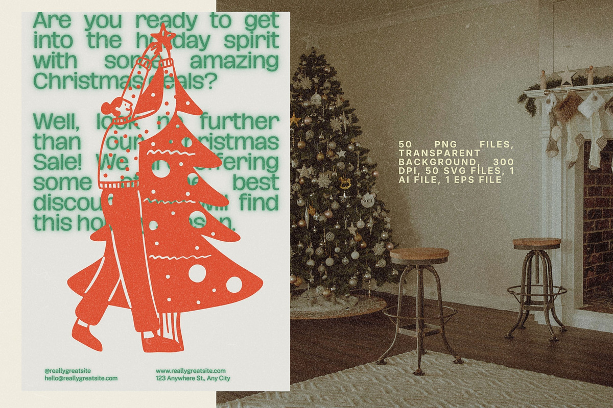 Christmas People: 50 Line Art, a Person Illustration by Veyla (Photo 11 of 14)