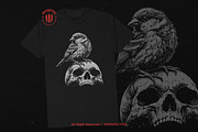 10 Bundle Dark Art Sparrow Bird, an Illustration by Morspective (Thumbnail 2 of 7)