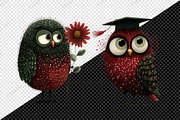 Whimsical & Quirky Owl Clipart, an Illustration by Creative Art (Thumbnail 8 of 10)