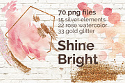 ShineBright|PNG|70 elements+5 bonus, a Texture Graphic by holaholga (Thumbnail 1 of 4)