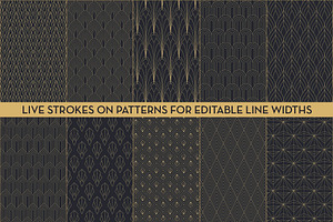 Delicate Art Deco Vector Patterns