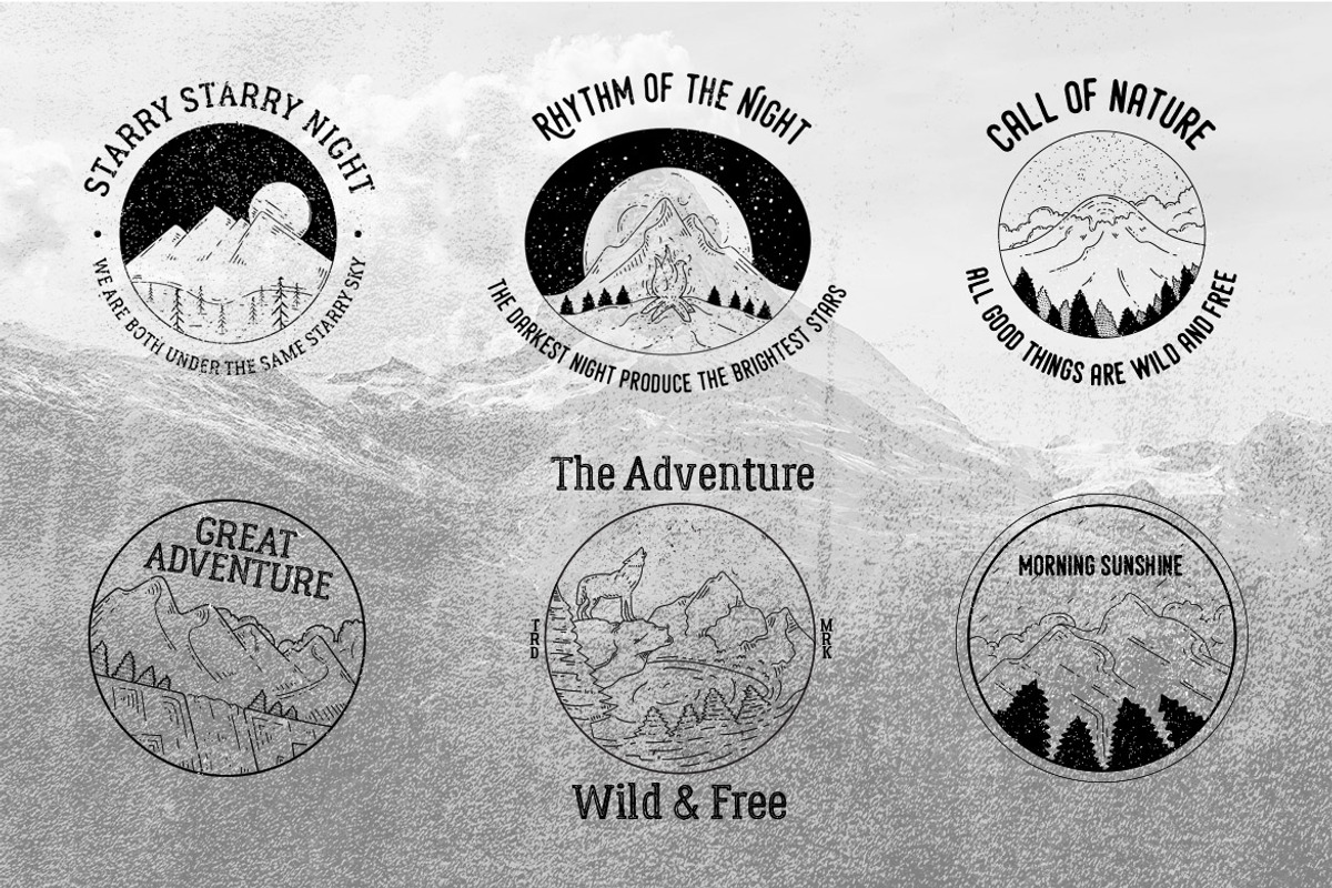 50 Vintage Illustration Badge, a Branding & Logo Template by ORCA Creative Store (Photo 2 of 5)
