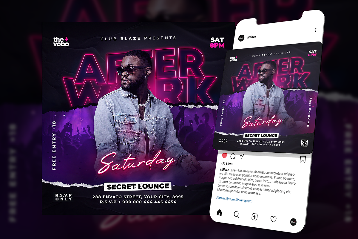 Party Flyer Template, a Flyer Template by FLYERHIVE (Photo 3 of 3)