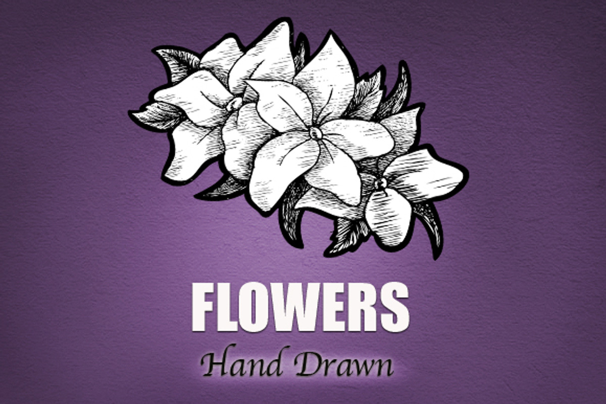 Flowers - Hand Drawn, a Decorative Illustration by BusOne (Photo 2 of 2)