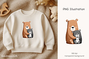 Bear Hug Patterns & Clipart, an Animal Illustration by GoldmoonUA (Thumbnail 3 of 5)