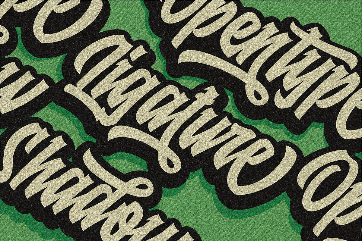 Raydric Script + Shadow outline preview 2