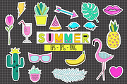 Summer Stickers Vector+ Png+Planner, an Illustration by Annakristal (Thumbnail 1 of 3)