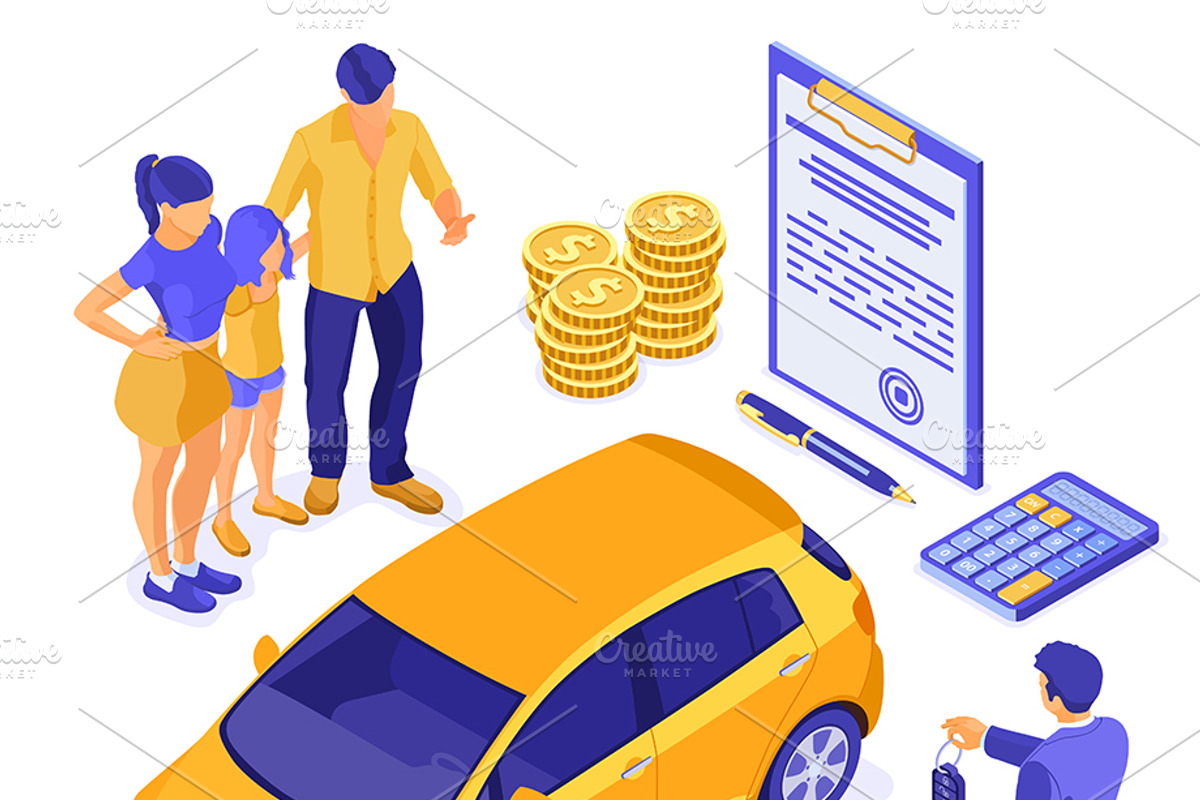 Car Sale Sharing Rent, a Finance Illustration by TAlex (Photo 3 of 6)