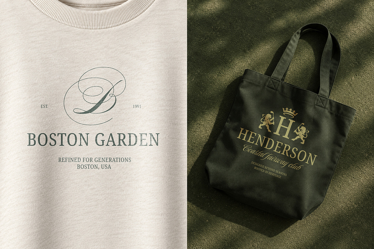 Old Money Vintage Logo Collection, a Branding & Logo Template by Vasya Kobelev (Photo 9 of 17)