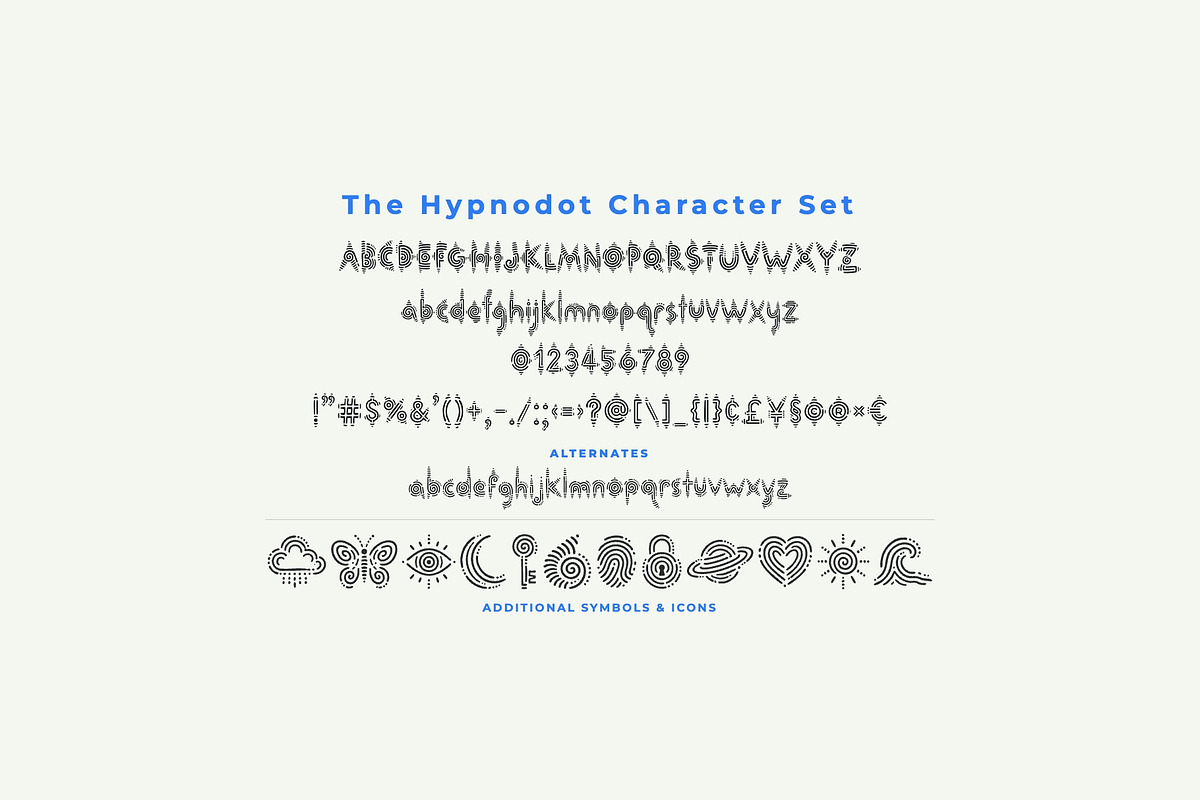 Hypnodot Optical Dot Display Font, a Sans Serif Font by Graphic Spirit (Photo 2 of 8)