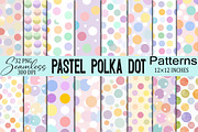 Pastel Polka Dot Seamless Patterns, a Pattern Graphic by SVGArt (Thumbnail 1 of 9)