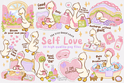 Self Love Silly Goose Clipart, an Animal Illustration by Blumensdiary (Thumbnail 1 of 6)