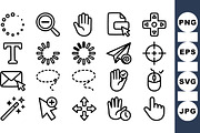 Minimal Line Icons Set, an Illustration by designvectx (Thumbnail 3 of 3)