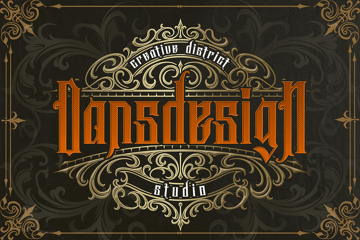 Gomsky Modern Blackletter, a Blackletter Font by dansdesign (Photo 6 of 7)