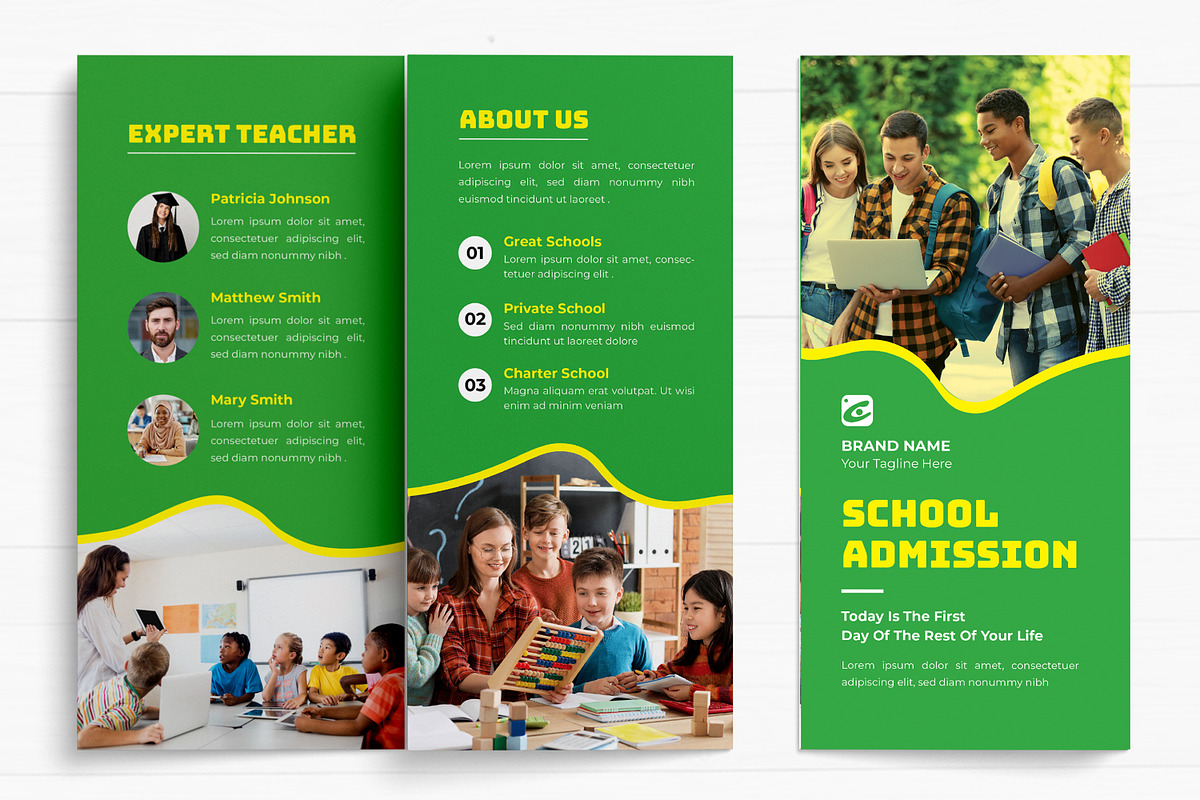 School Admission Trifold Brochure, a Brochure Template by MightyDesign (Photo 3 of 7)