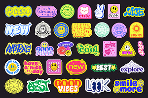 POP ART STICKERS SET - VECTOR DESIGN