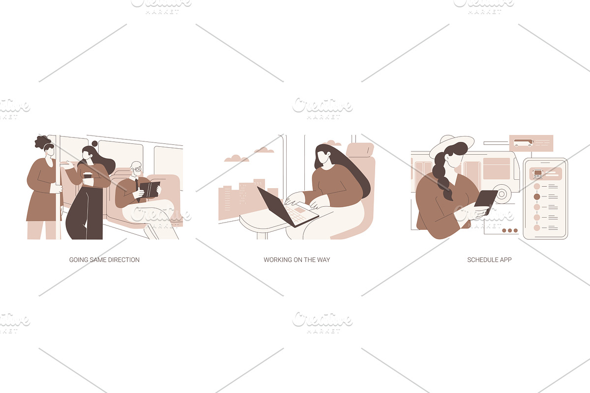 Using public transport isolated, a Person Illustration by Visual Generation