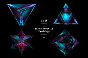 Black crystals, a Background Graphic by helloSG (Thumbnail 1 of 3)