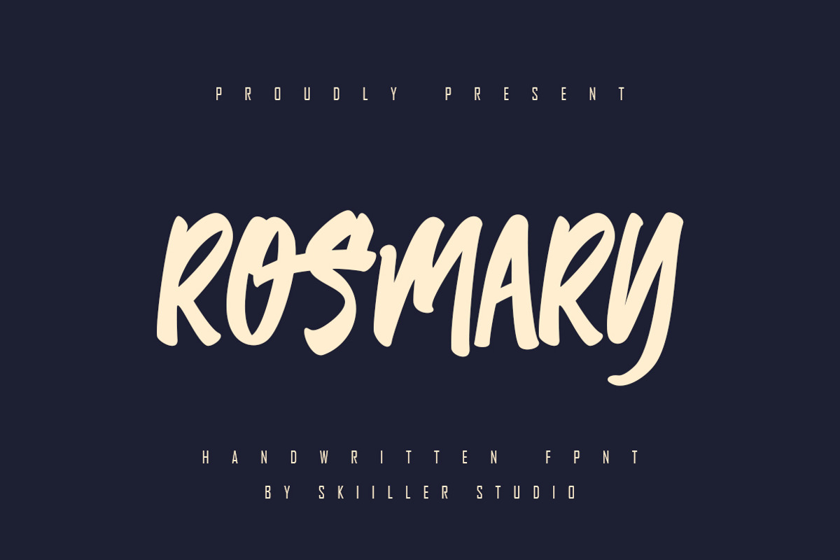 Rosmary - Handwritten Font, a Script Font by skiiller studio (Photo 1 of 8)