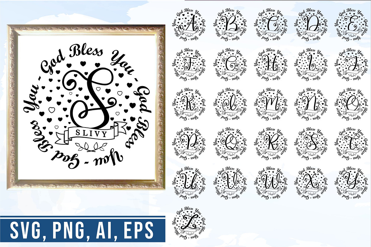Split Monogram Letter SVG Bundle, an Object Graphic by D2PUTRI (Photo 15 of 19)