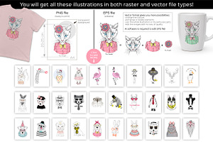 Fashion Animals Bundle - 100 In 1