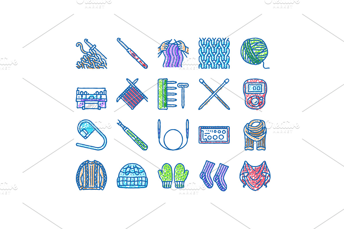 knitting wool thread knit craft, an Object Illustration by pikepicture