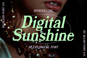 Digital Sunshine Pixelated Y2K Font, a Serif Font by Blush Font Co.