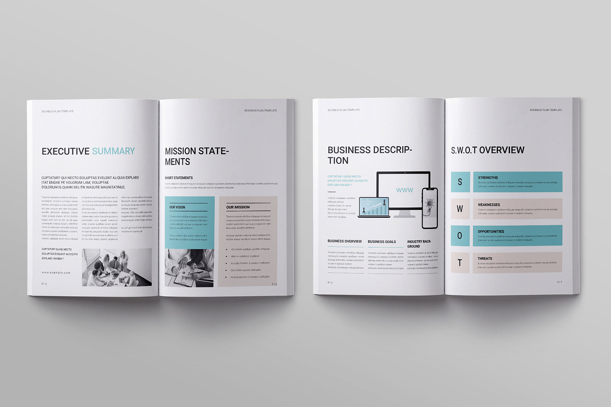 Business Plan Brochure Template, a Brochure Template by ElvinPrint (Photo 3 of 9)