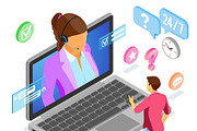 Online Support Isometric Services, a Person Illustration by TAlex (Thumbnail 5 of 6)
