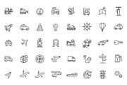 Transport Icons, Thin Line Design, an Outline Icon by Tettygreen (Thumbnail 2 of 5)