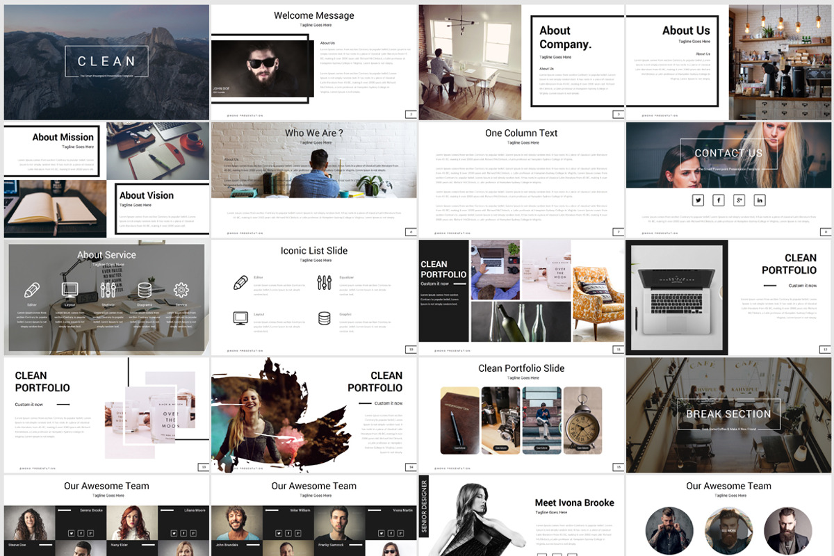 Clean-Powerpoint Template, a Presentation Template by inspirasign