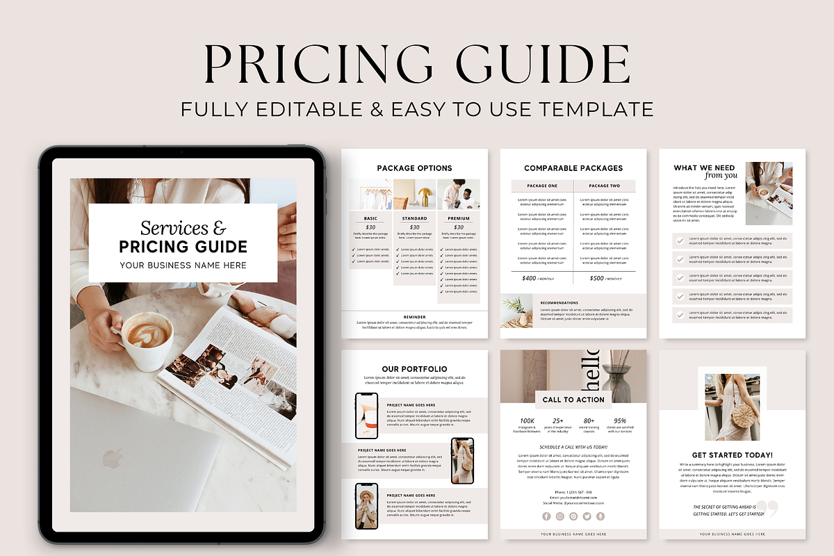 Services and Pricing Guide Template, a Magazine Template by ShopRShop (Photo 1 of 9)