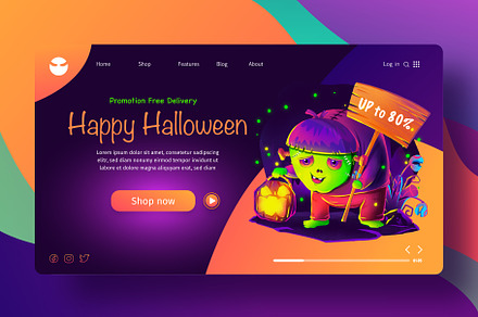 illustration of Happy halloween