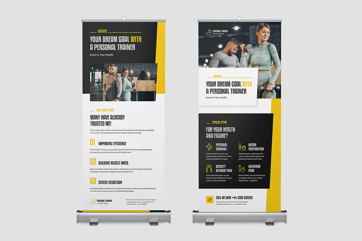 Personal Trainer Roll Up Banner, a Templates & Theme by artbart (Photo 3 of 6)