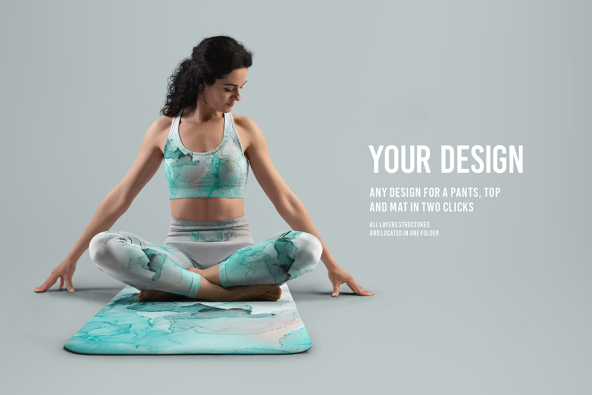 6 Mockups Leggings, Top and Mat, an Apparel Mockup by Grow Design Craft Studio (Photo 4 of 7)