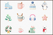 Watercolor Winter Clipart Collection, an Illustration by Sublimation Artist (Thumbnail 3 of 6)