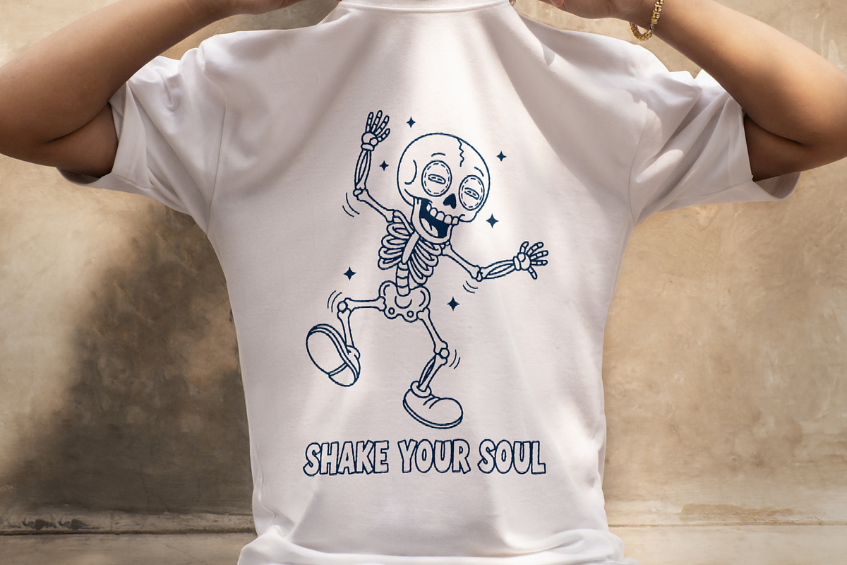 Skeleton T-Shirt Design, an Object Graphic by Ahluva Studio (Photo 5 of 7)