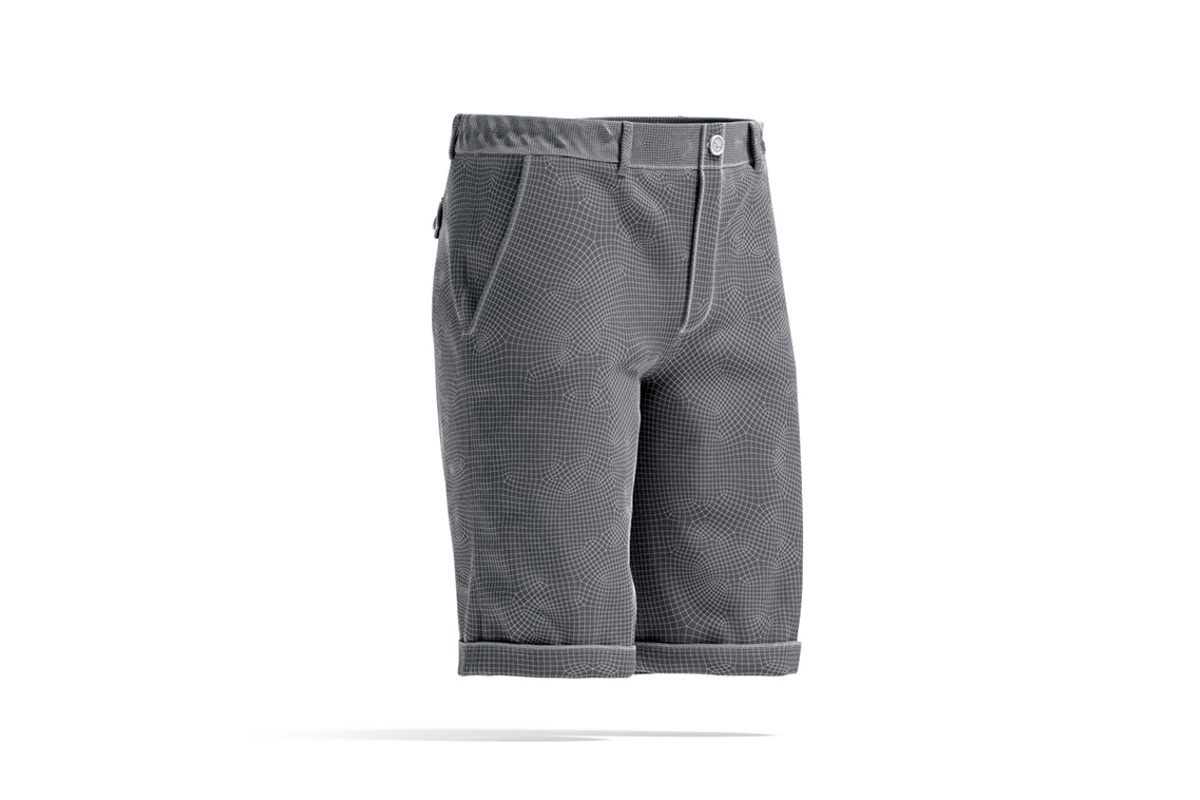 Black Men's Casual Shorts 3D Model, an Object 3D Model by rebrandy (Photo 8 of 9)
