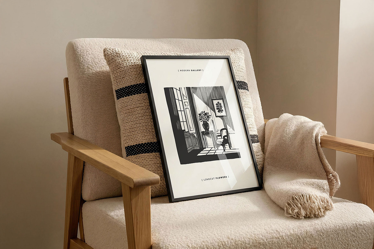 Linocut Gallery | Poster Builder, an Object Graphic by KetteCreate (Photo 6 of 13)