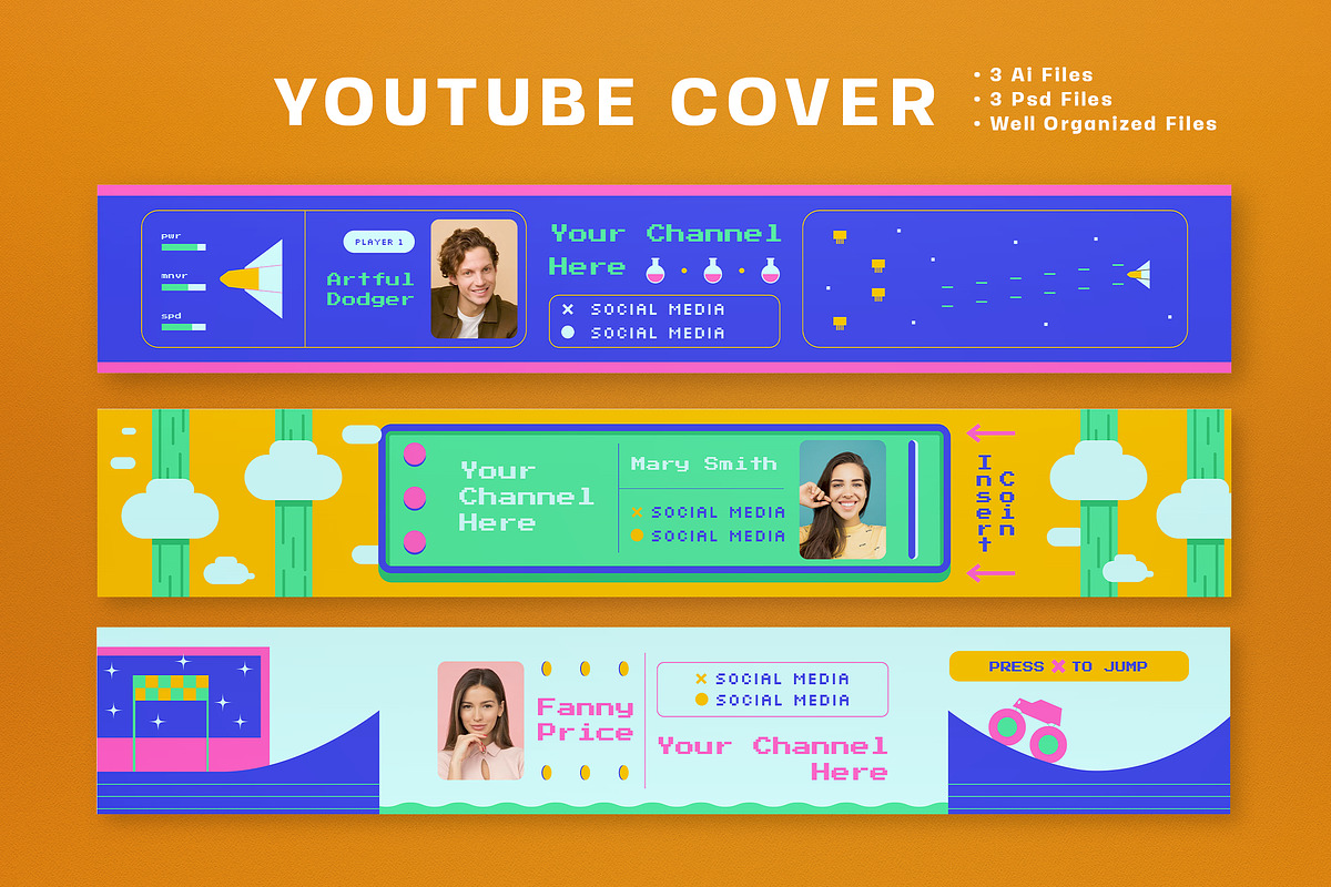Game Channel YouTube Cover, a Social Media Template by graphicook (Photo 3 of 3)