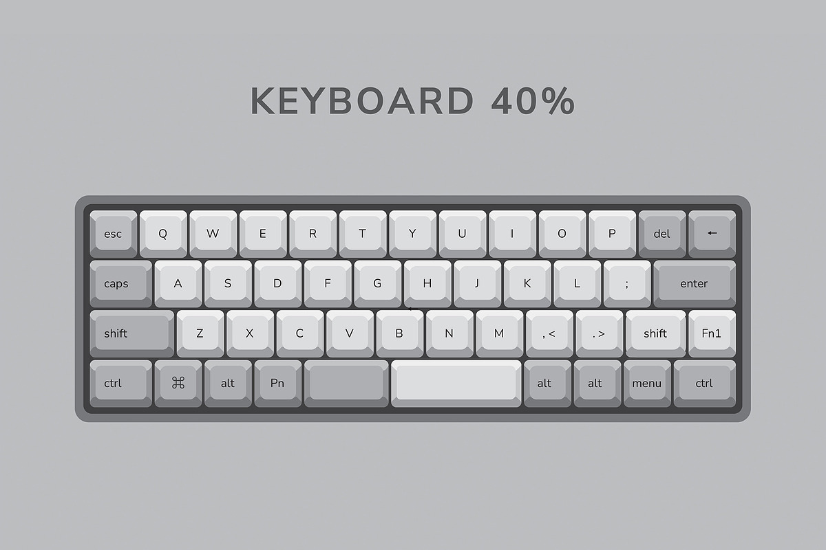 Modern Mechanical Keyboard, an Object Graphic by bnrcreativelab (Photo 4 of 5)