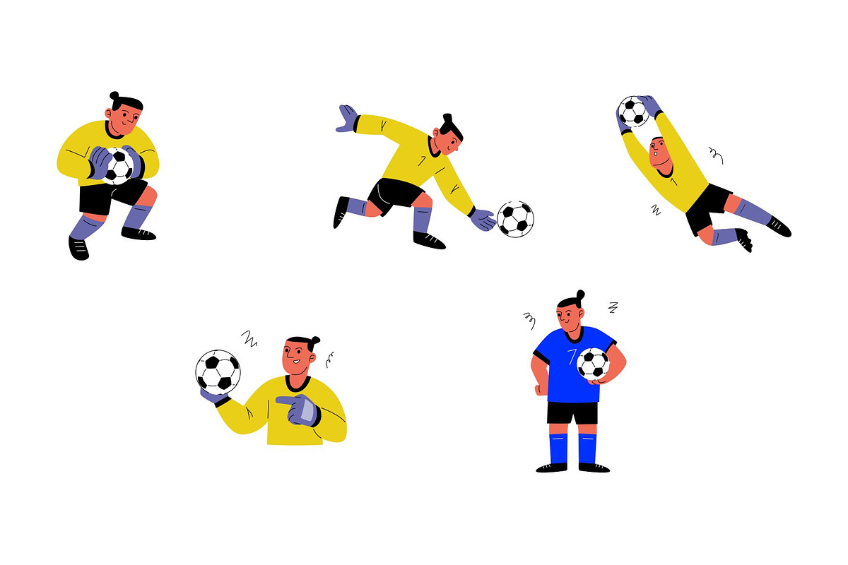 Character Football Man Vol 2, a Sport Illustration by SLAB! Design (Photo 3 of 3)