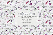 Watercolor Wildflower Clipart Set, an Illustration by Patishop Art (Thumbnail 17 of 23)