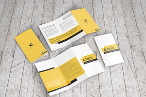 8.5 X 14 Z-Fold Brochure Mockups