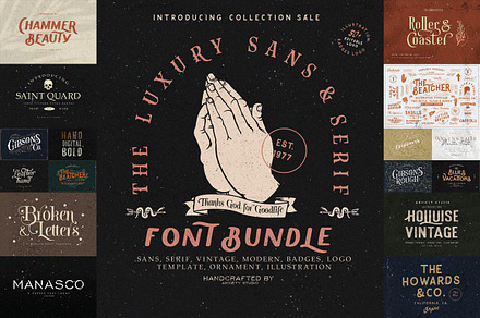 The Luxury Sans & Serif Font Bundle, a Sans Serif Font by Anxiety Studio