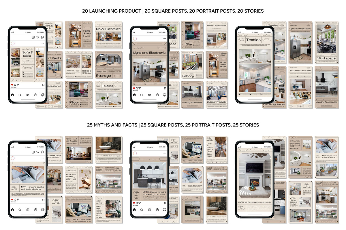 Interior Instagram Template, a Social Media Template by Kalubuak (Photo 8 of 10)
