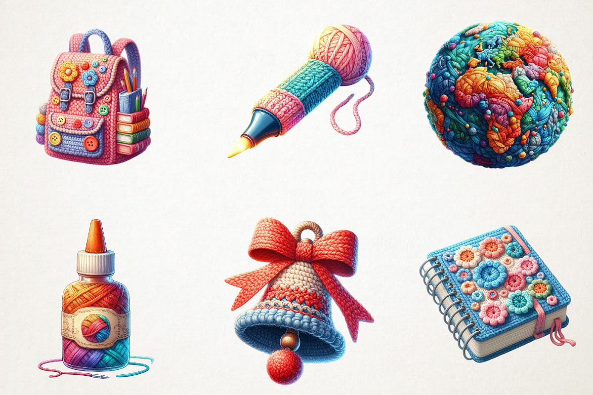 Crochet Back To School Sublimation, an Illustration by RobertsArt (Photo 3 of 7)